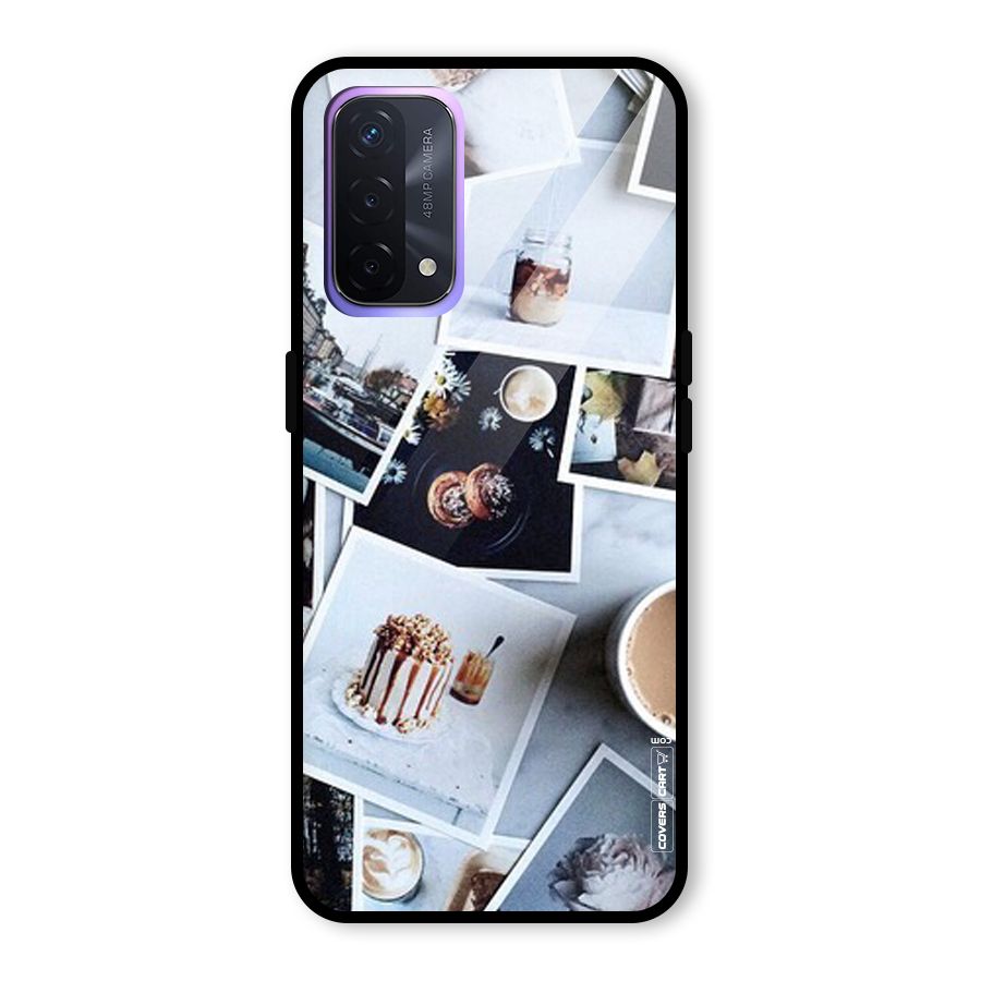 Pictures Coffee Glass Back Case for Oppo A74 5G