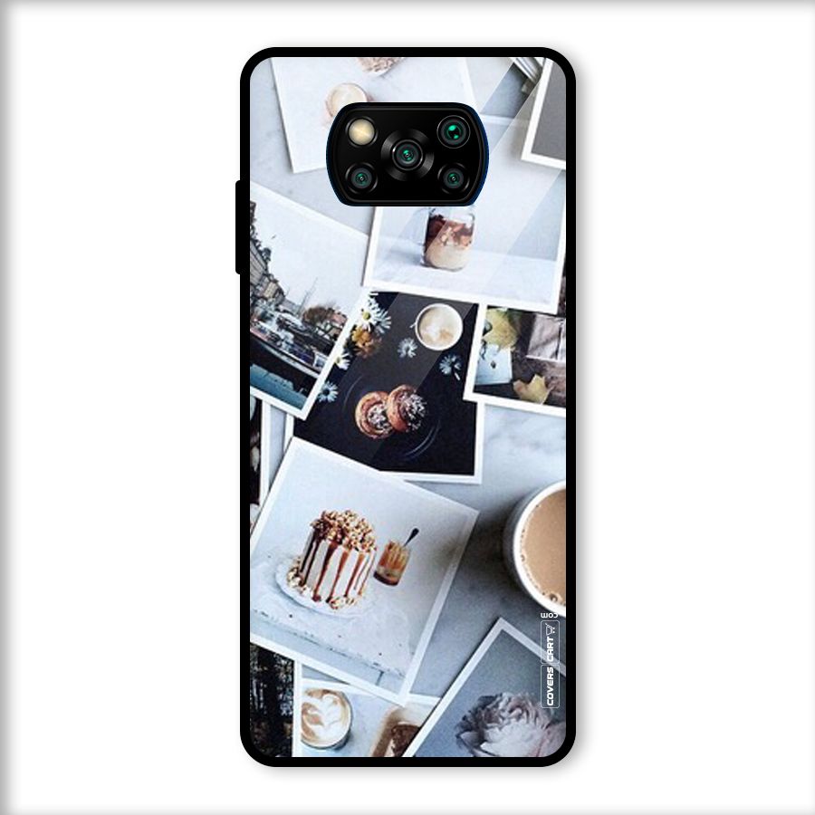 Pictures Coffee Glass Back Case for Poco X3