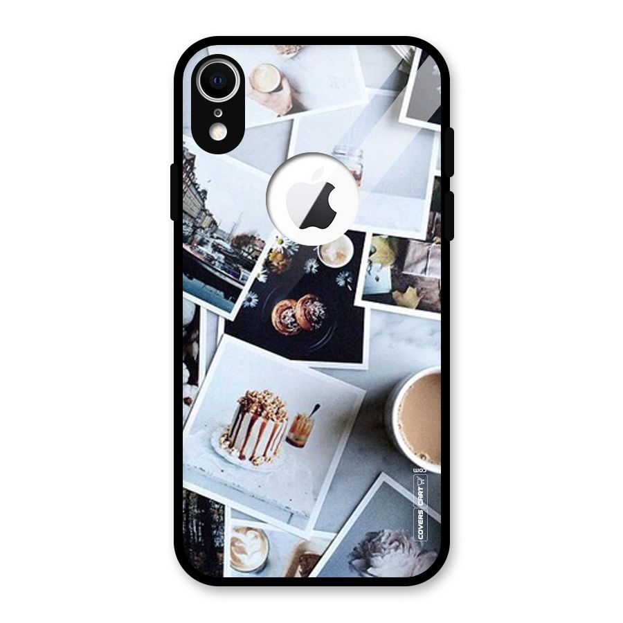 Pictures Coffee Glass Back Case for iPhone XR Logo Cut
