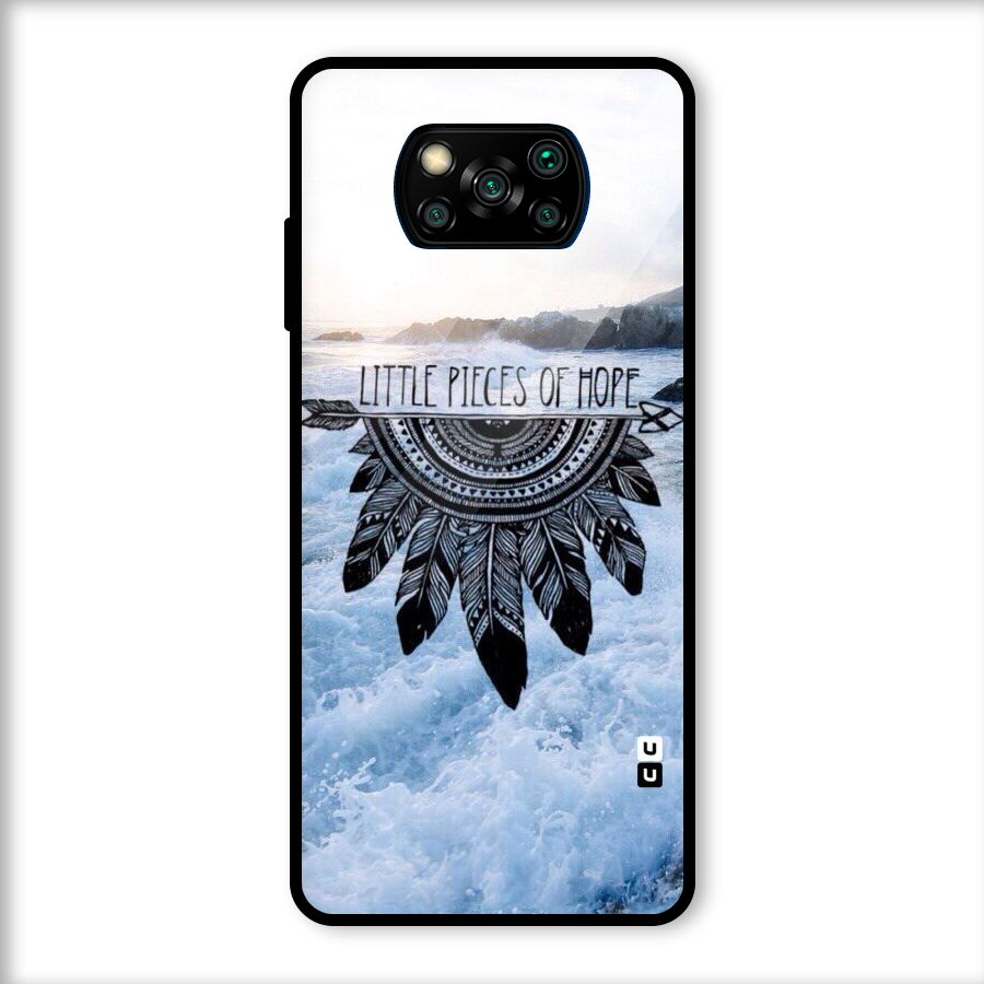 Pieces Of Hope Glass Back Case for Poco X3