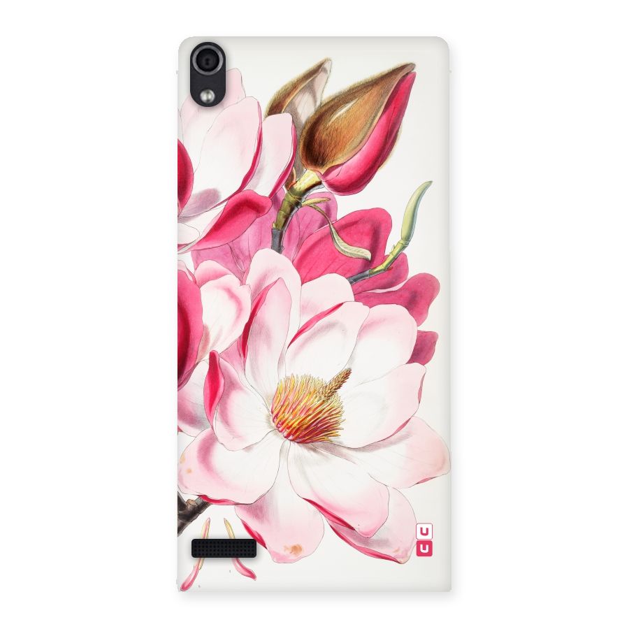 Pink Beautiful Flower Back Case for Ascend P6