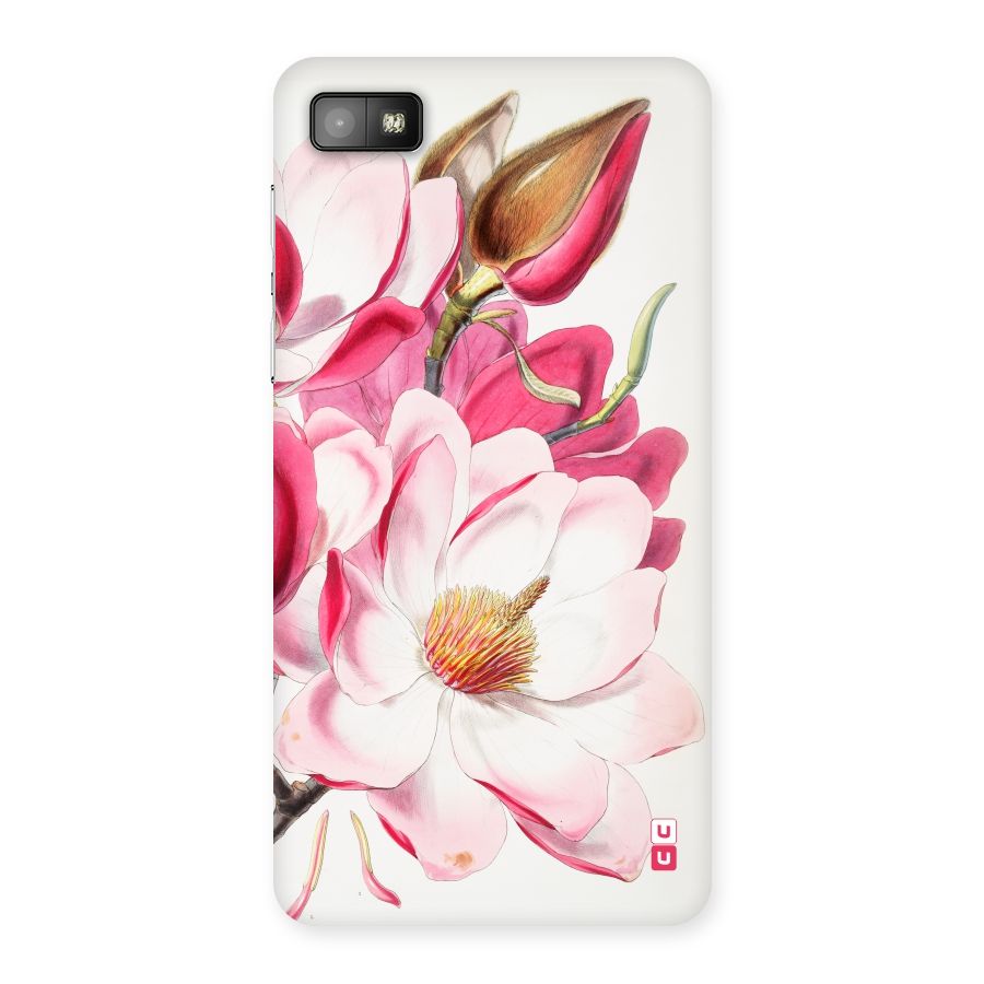 Pink Beautiful Flower Back Case for Blackberry Z10