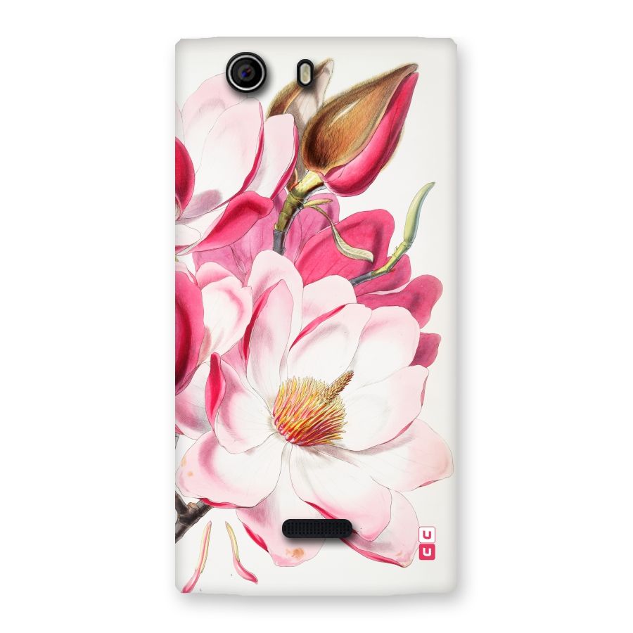 Pink Beautiful Flower Back Case for Canvas Nitro 2 E311