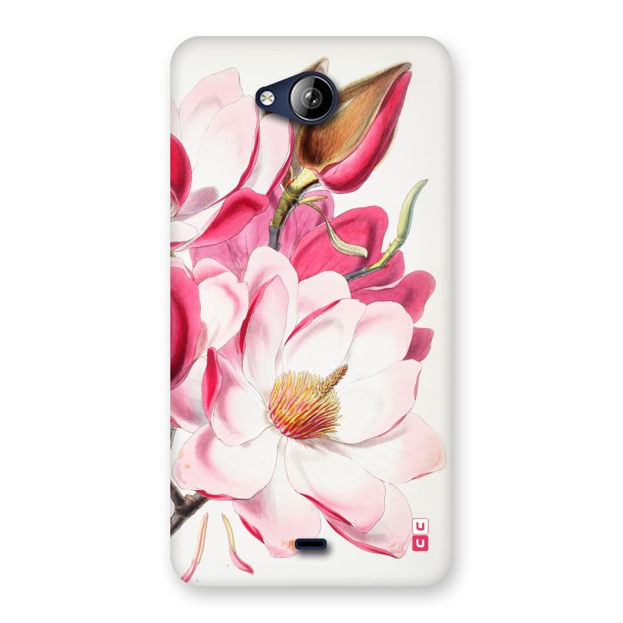 Pink Beautiful Flower Back Case for Canvas Play Q355