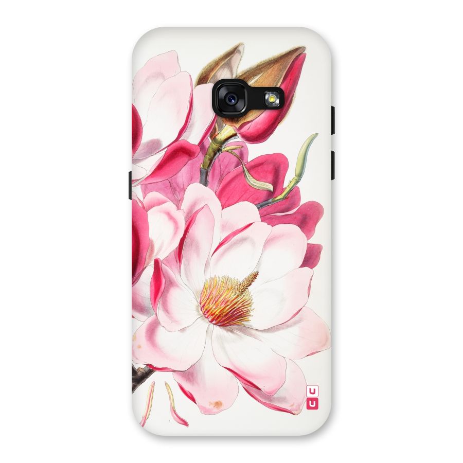 Pink Beautiful Flower Back Case for Galaxy A3 (2017)