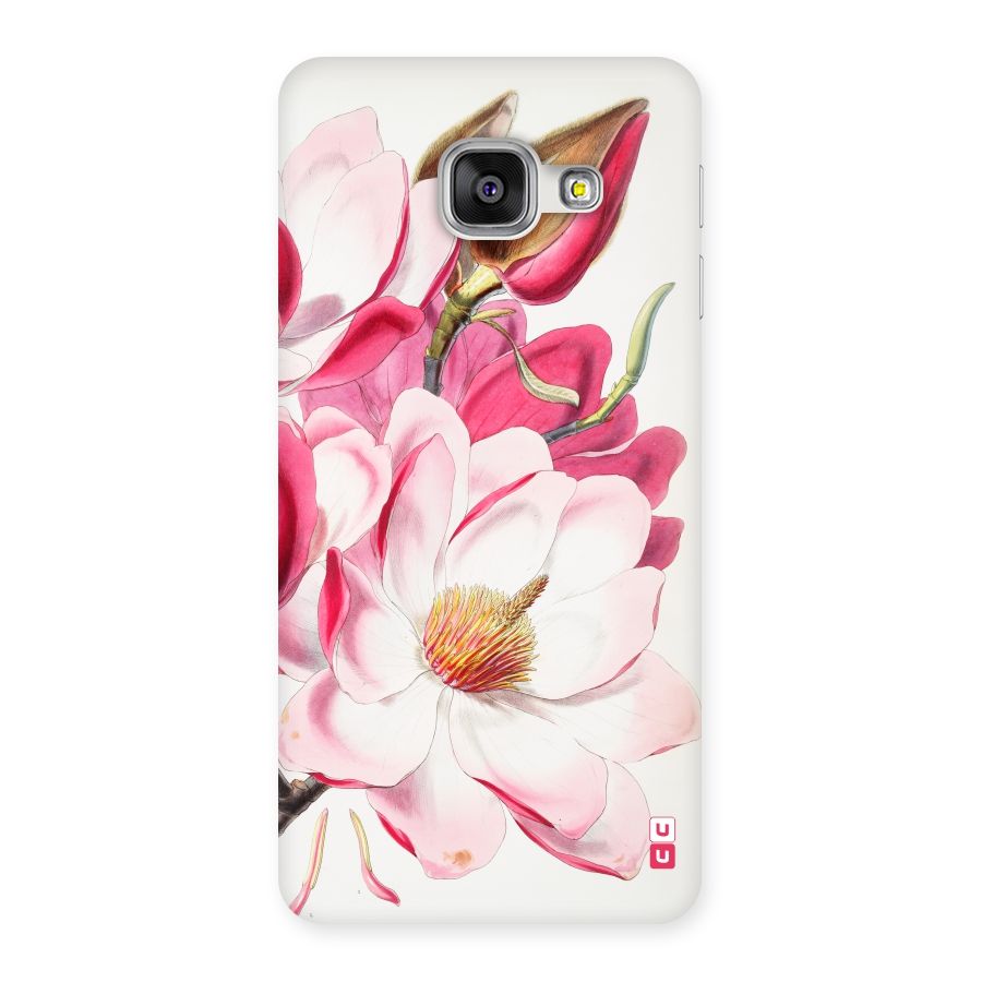 Pink Beautiful Flower Back Case for Galaxy A3 2016