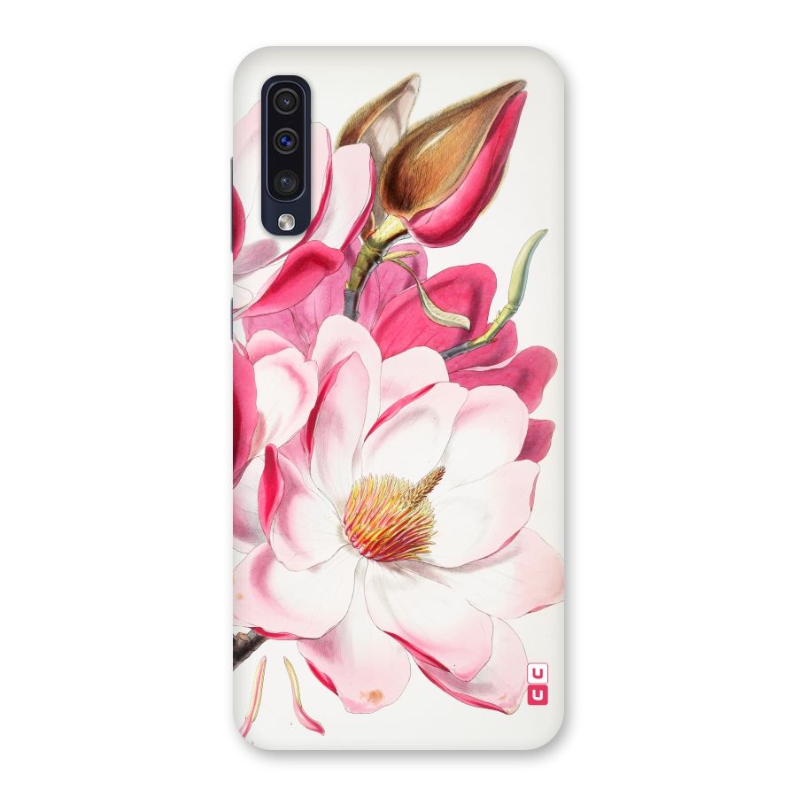 Pink Beautiful Flower Back Case for Galaxy A50