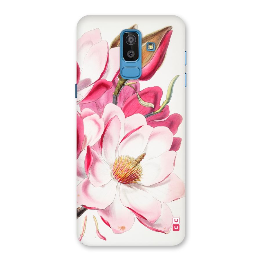 Pink Beautiful Flower Back Case for Galaxy J8