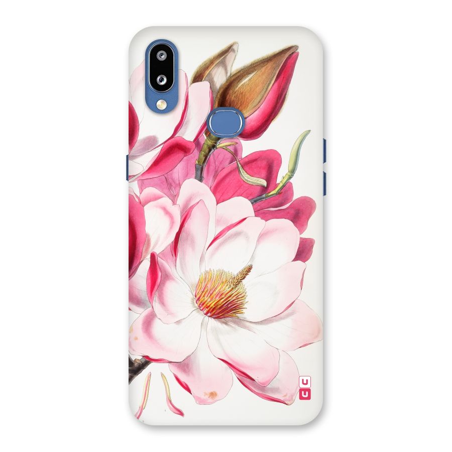 Pink Beautiful Flower Back Case for Galaxy M01s