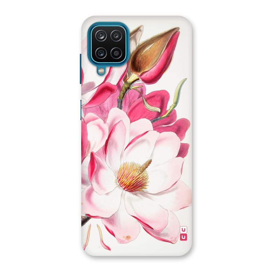 Pink Beautiful Flower Back Case for Galaxy M12