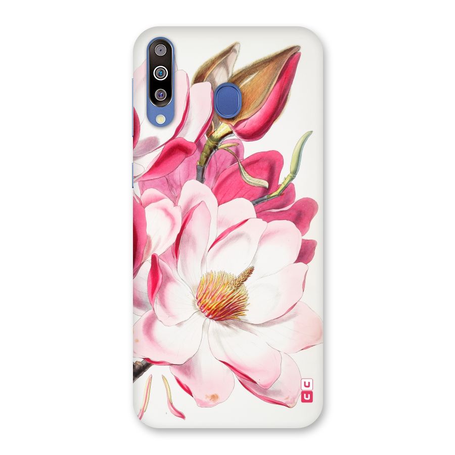 Pink Beautiful Flower Back Case for Galaxy M30