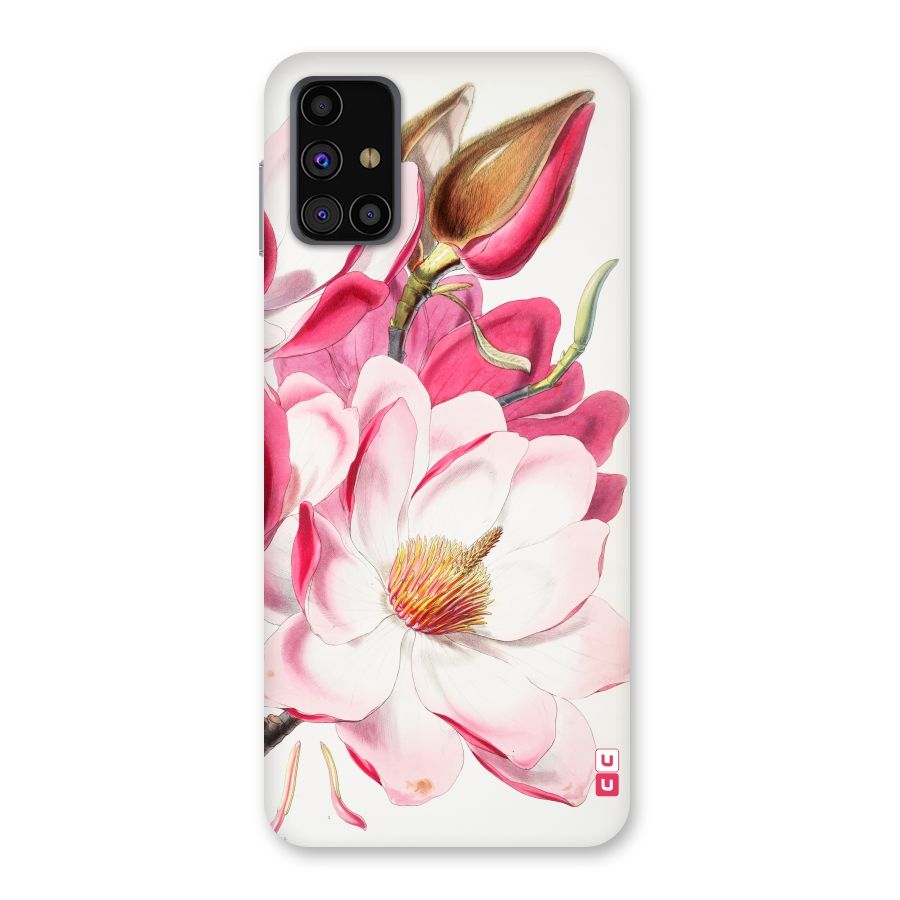 Pink Beautiful Flower Back Case for Galaxy M31s