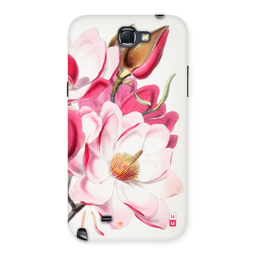 Pink Beautiful Flower Back Case for Galaxy Note 2