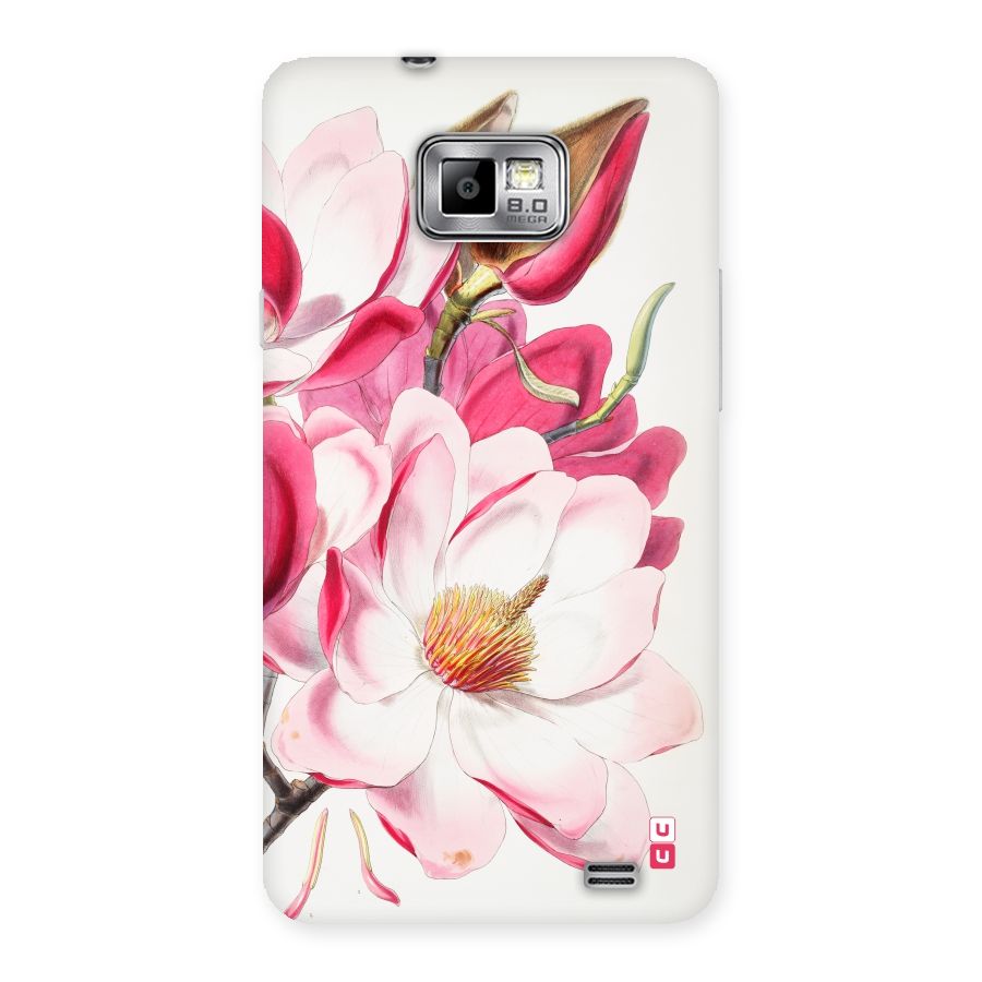 Pink Beautiful Flower Back Case for Galaxy S2