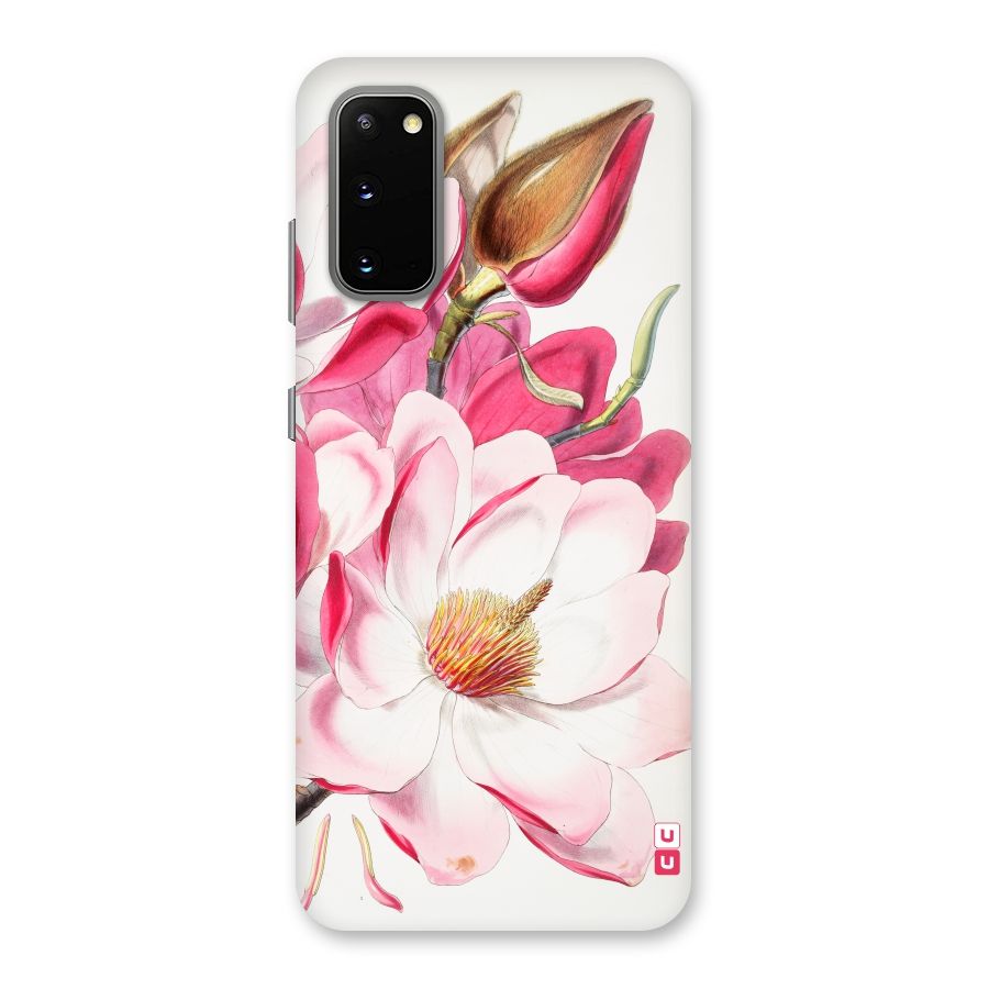 Pink Beautiful Flower Back Case for Galaxy S20