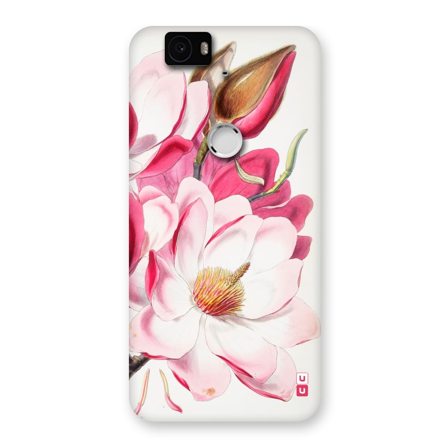 Pink Beautiful Flower Back Case for Google Nexus-6P