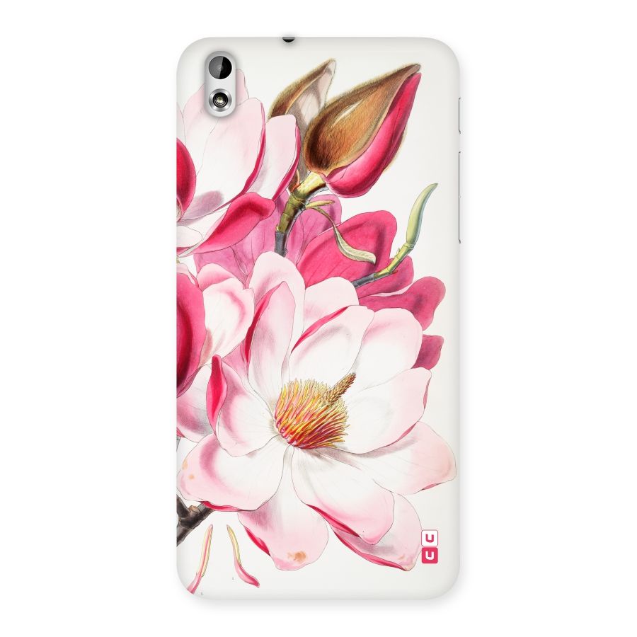 Pink Beautiful Flower Back Case for HTC Desire 816g