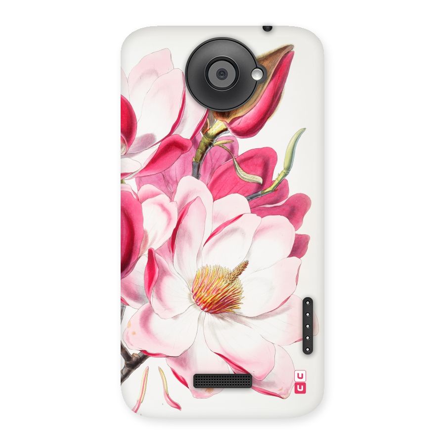 Pink Beautiful Flower Back Case for HTC One X