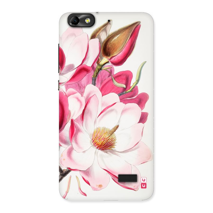 Pink Beautiful Flower Back Case for Honor 4C