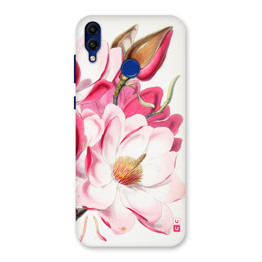 Pink Beautiful Flower Back Case for Honor 8C