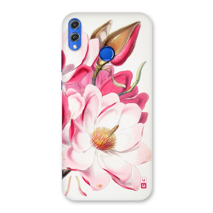Pink Beautiful Flower Back Case for Honor 8X