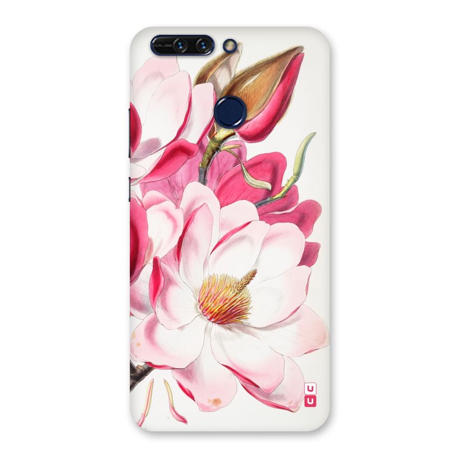 Pink Beautiful Flower Back Case for Honor 8 Pro