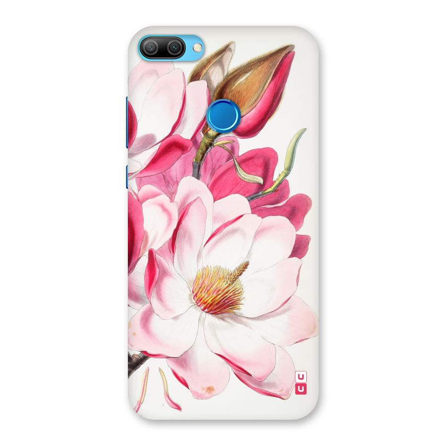 Pink Beautiful Flower Back Case for Honor 9N