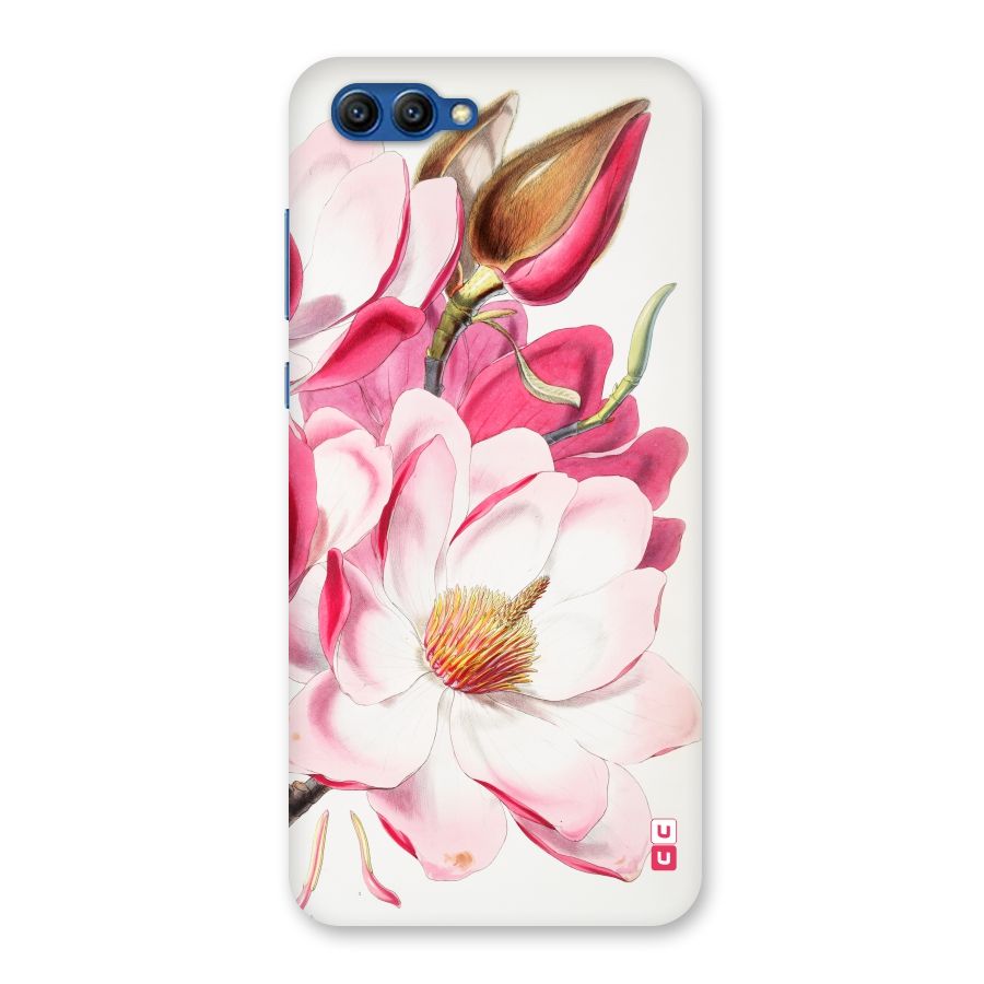 Pink Beautiful Flower Back Case for Honor View 10