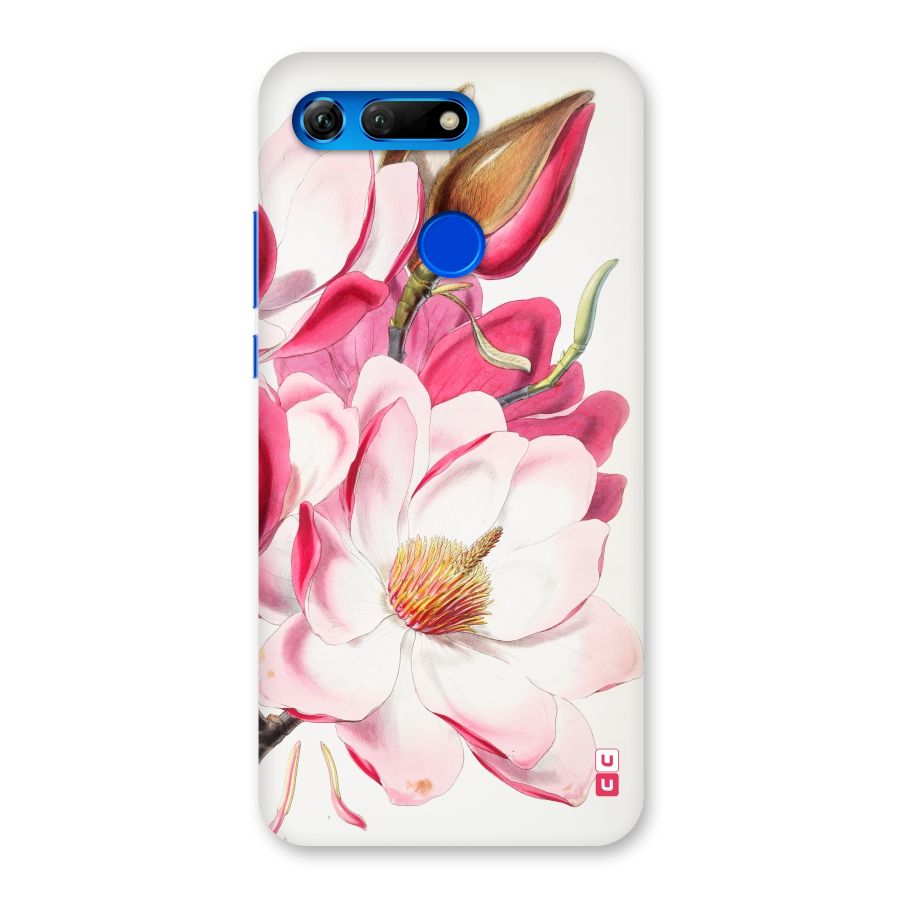 Pink Beautiful Flower Back Case for Honor View 20