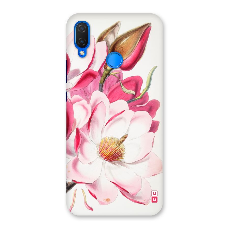 Pink Beautiful Flower Back Case for Huawei P Smart+