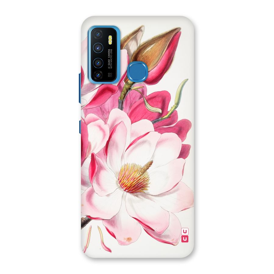 Pink Beautiful Flower Back Case for Infinix Hot 9
