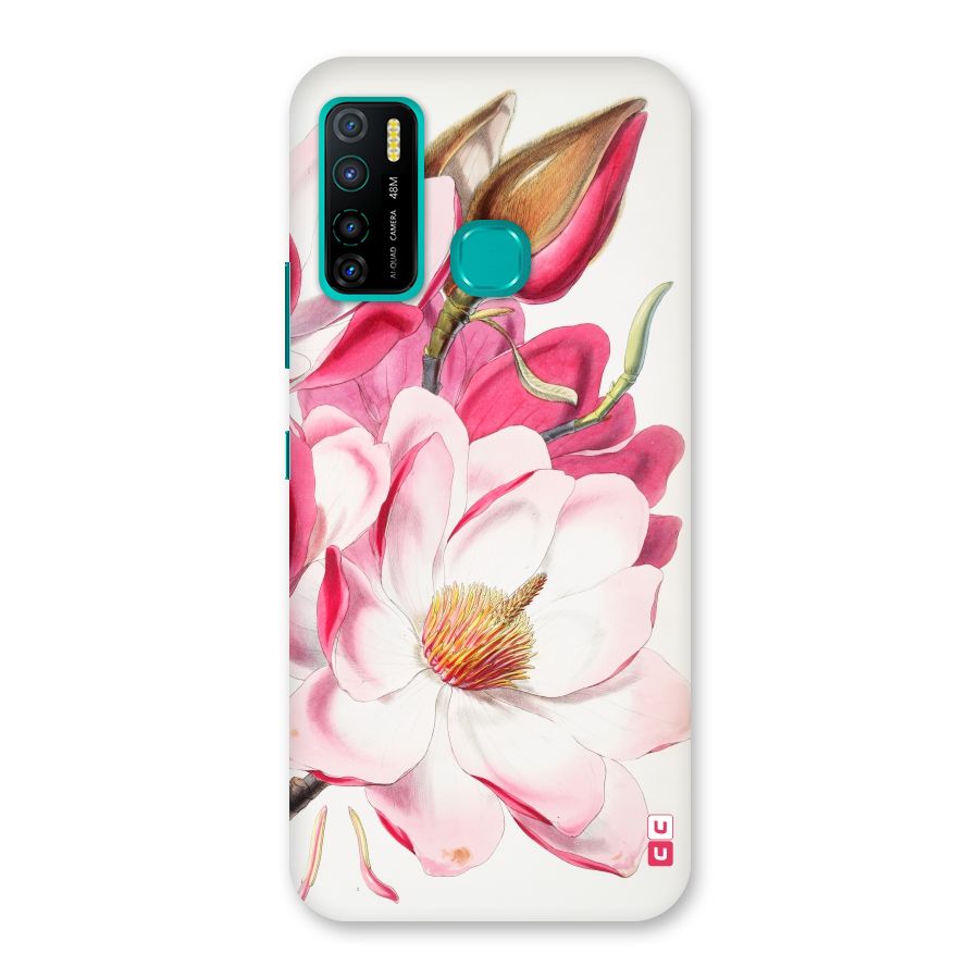 Pink Beautiful Flower Back Case for Infinix Hot 9 Pro