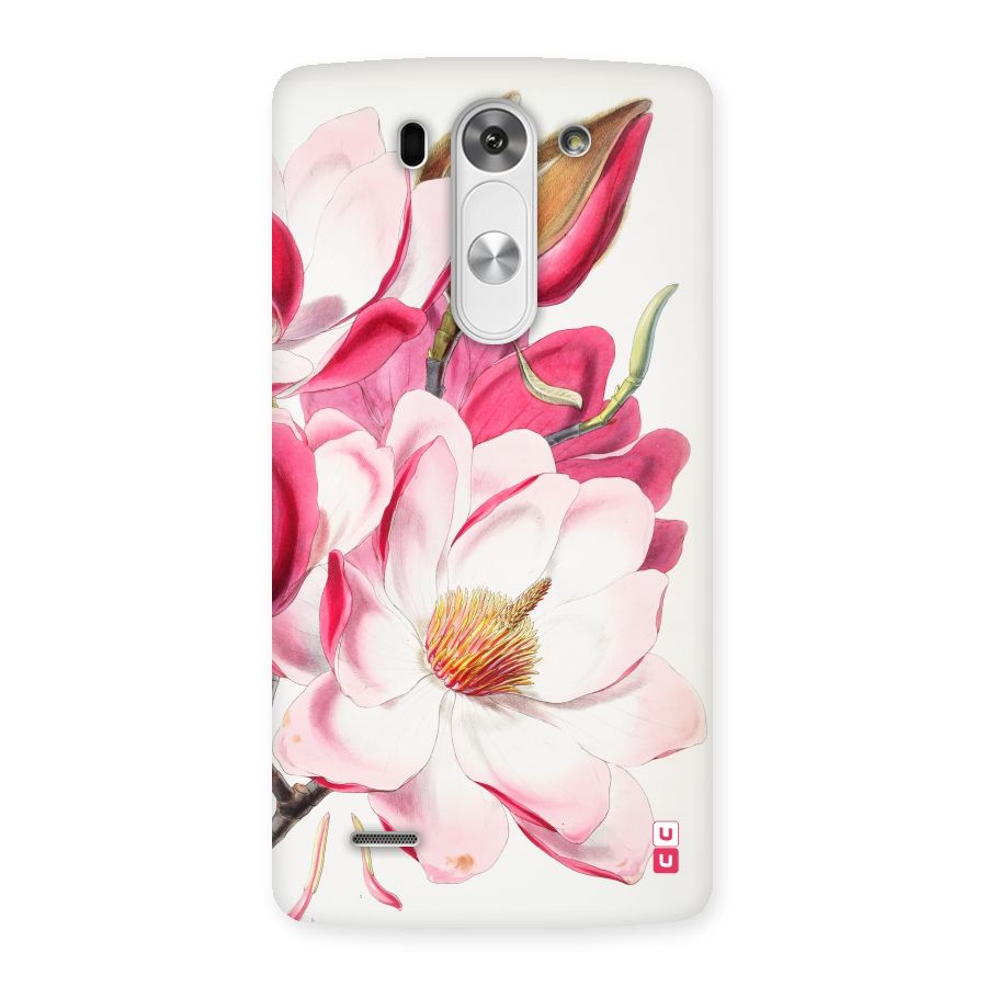 Pink Beautiful Flower Back Case for LG G3 Mini