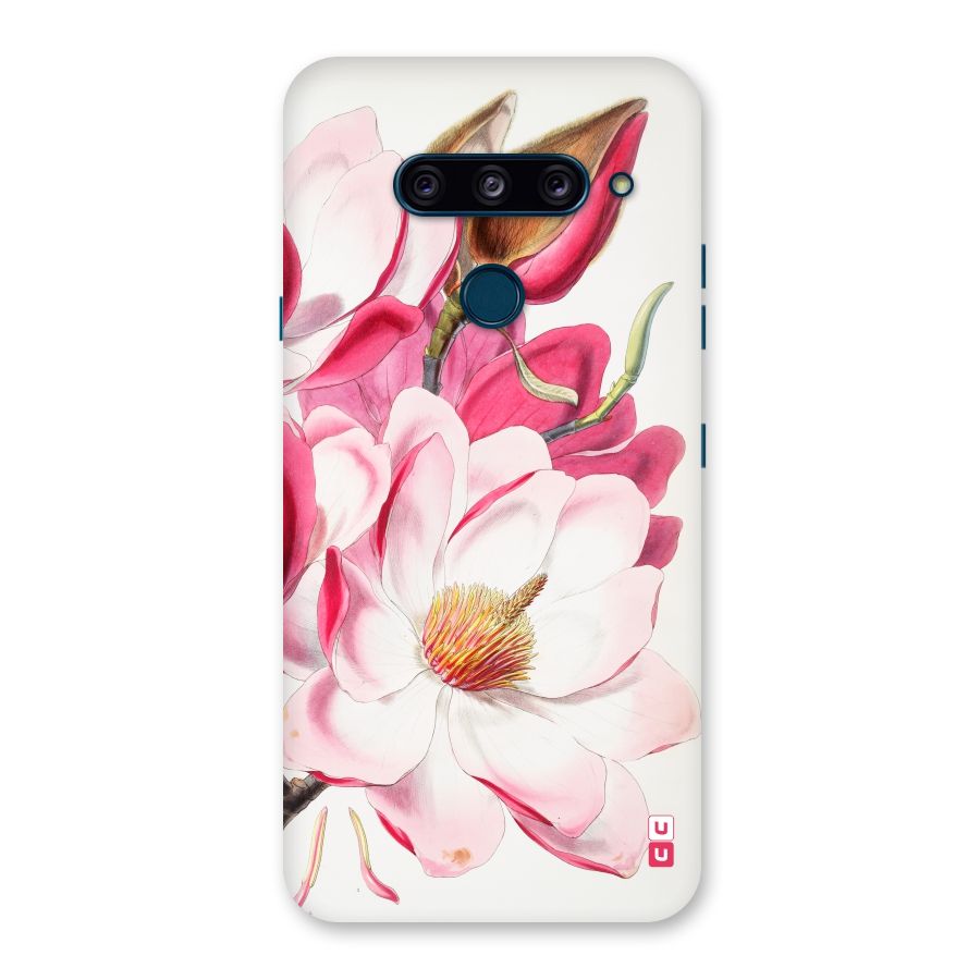Pink Beautiful Flower Back Case for LG  V40 ThinQ