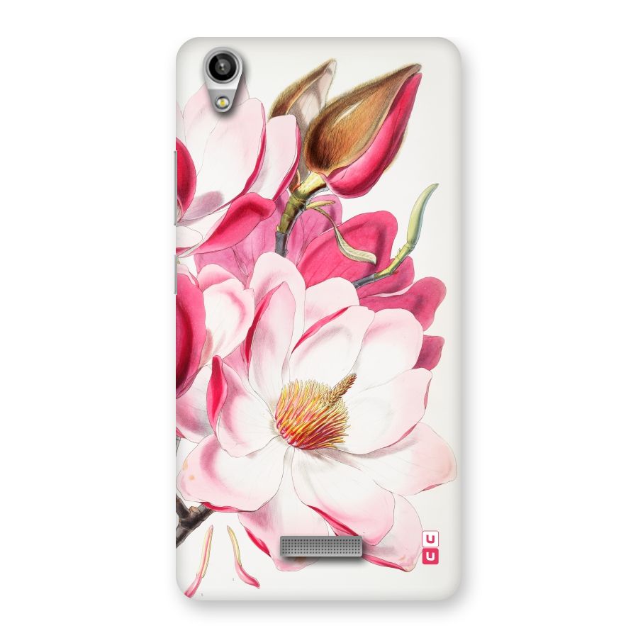 Pink Beautiful Flower Back Case for Lava-Pixel-V1