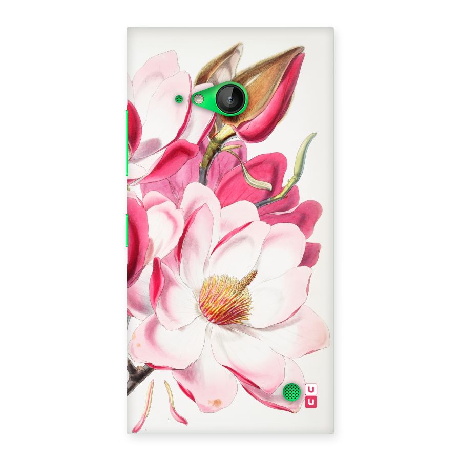 Pink Beautiful Flower Back Case for Lumia 730
