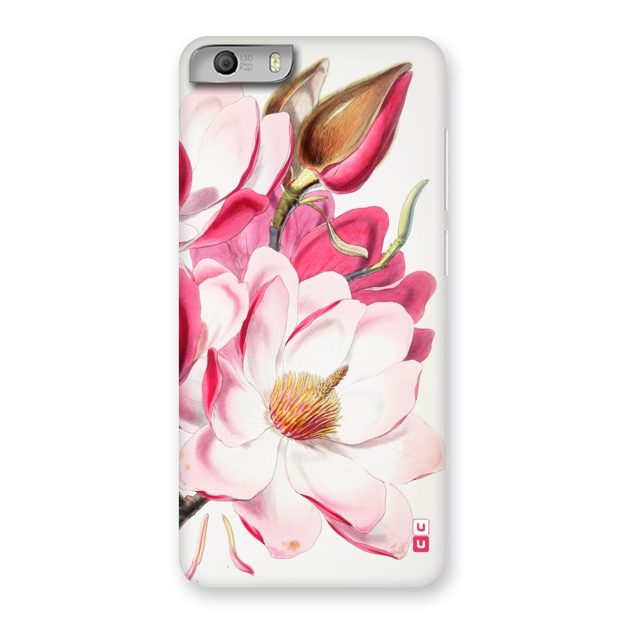 Pink Beautiful Flower Back Case for Micromax Canvas Knight 2