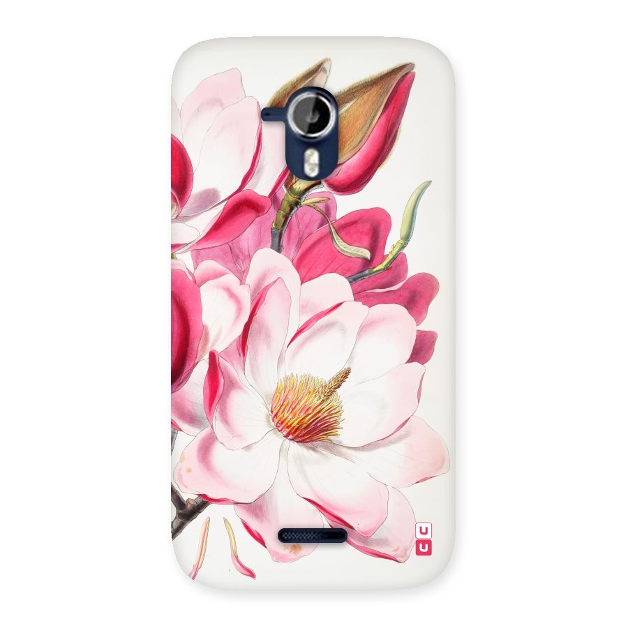 Pink Beautiful Flower Back Case for Micromax Canvas Magnus A117