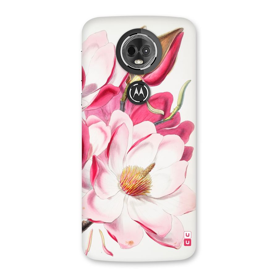 Pink Beautiful Flower Back Case for Moto E5 Plus
