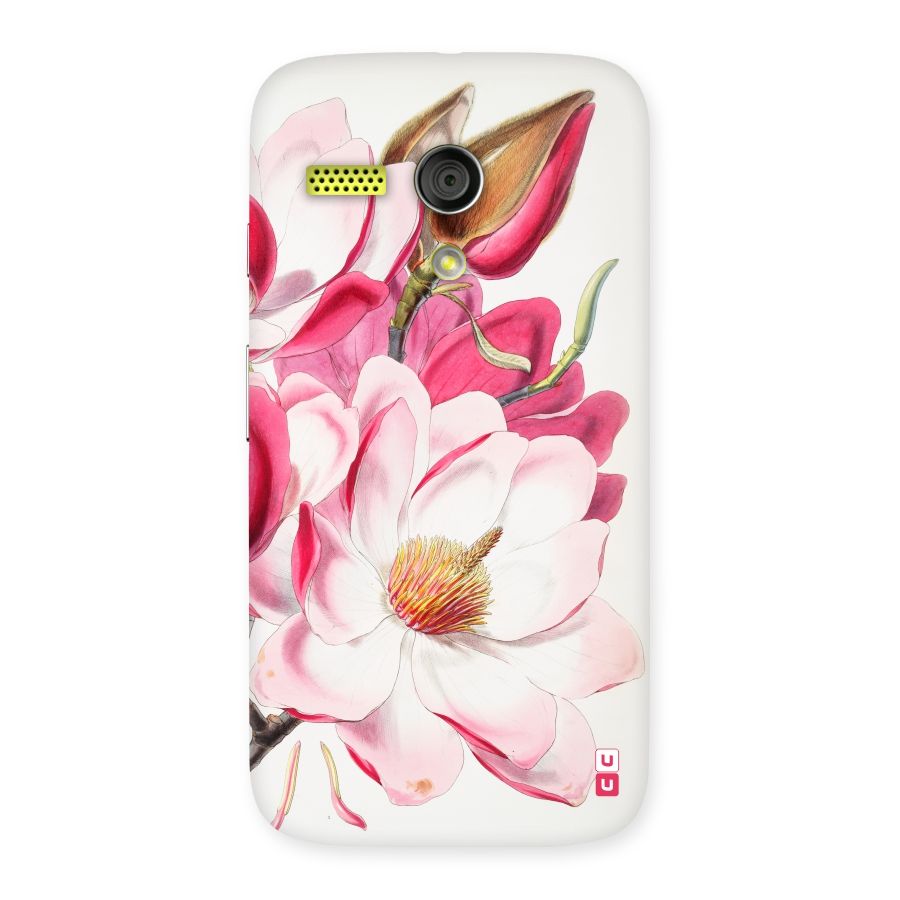 Pink Beautiful Flower Back Case for Moto G