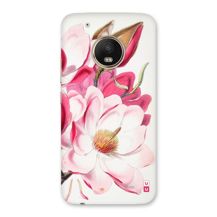 Pink Beautiful Flower Back Case for Moto G5 Plus