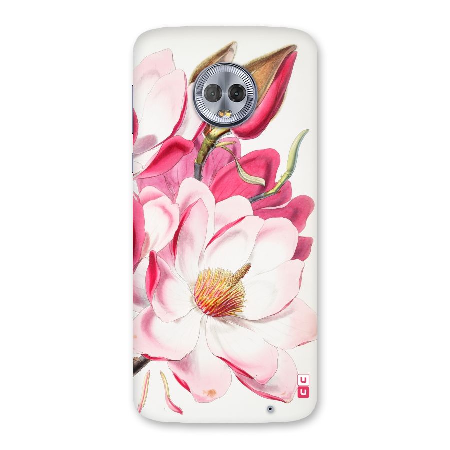 Pink Beautiful Flower Back Case for Moto G6 Plus