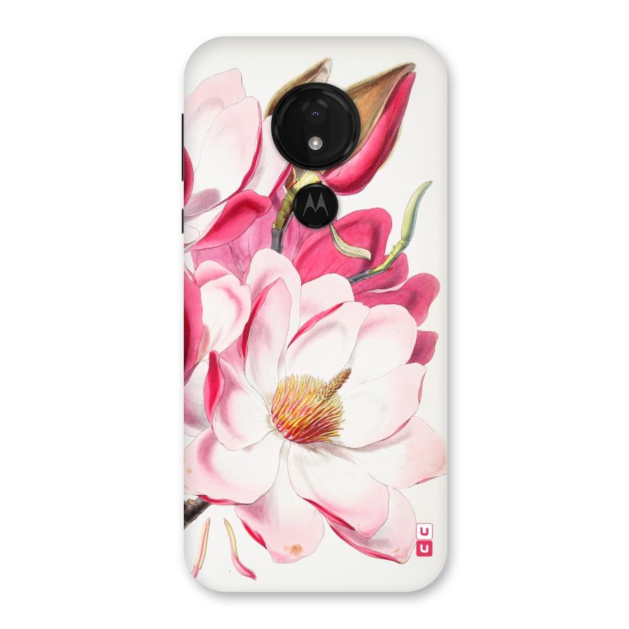 Pink Beautiful Flower Back Case for Moto G7 Power