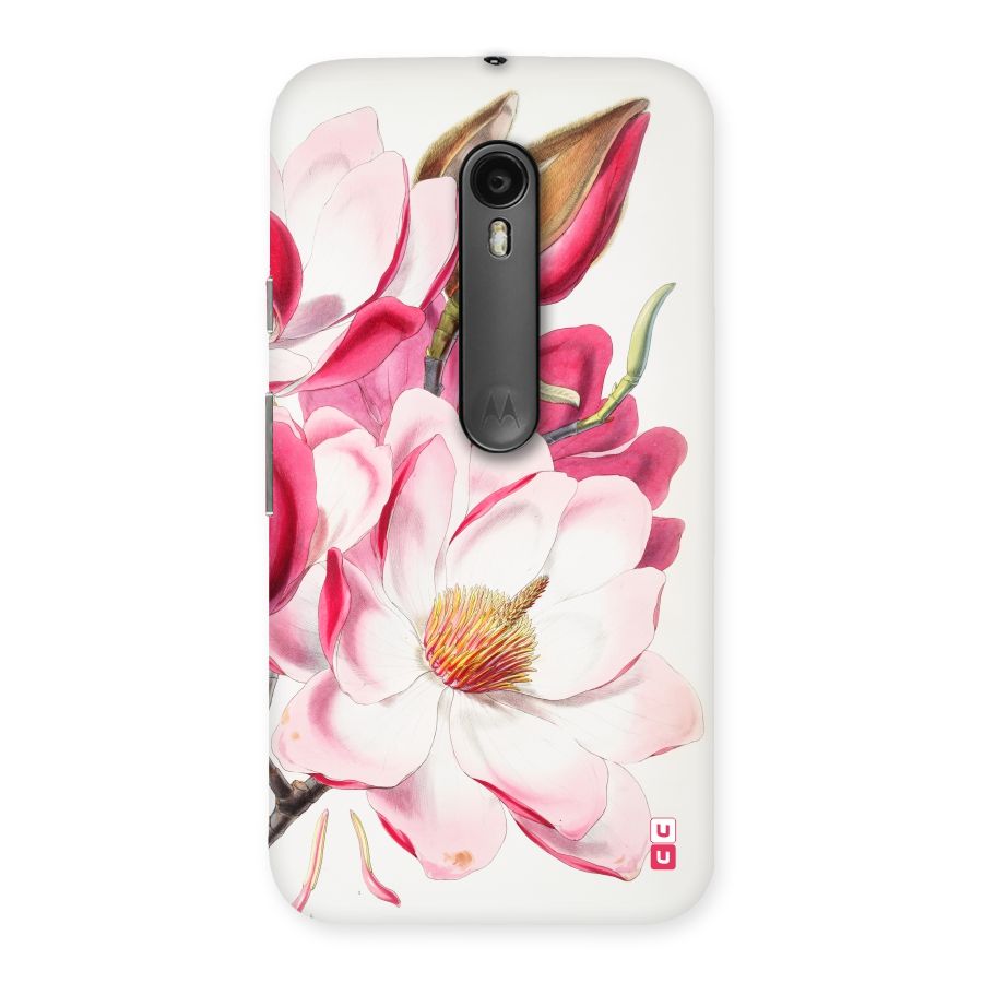 Pink Beautiful Flower Back Case for Moto G Turbo