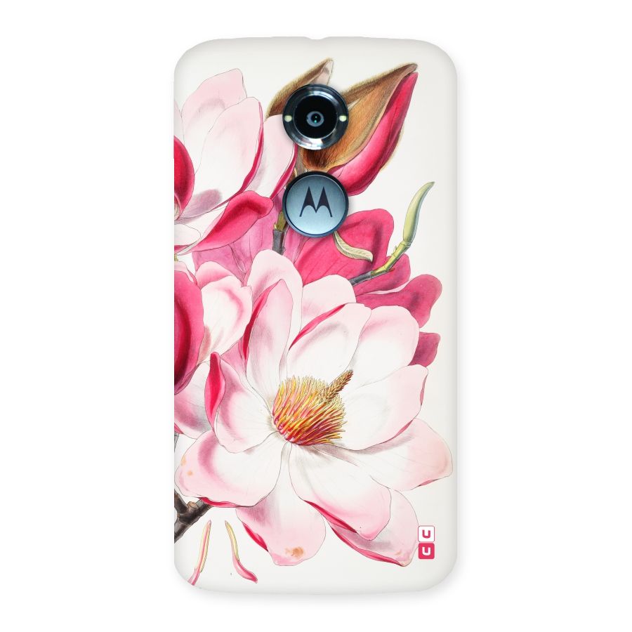 Pink Beautiful Flower Back Case for Moto X 2nd Gen