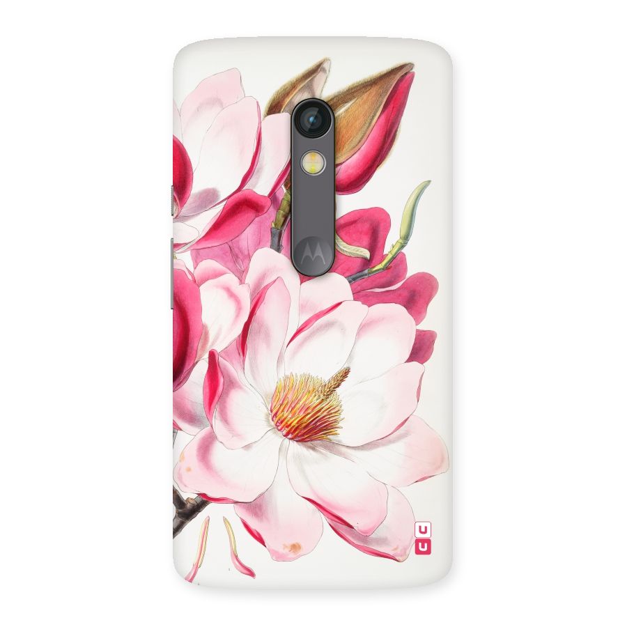 Pink Beautiful Flower Back Case for Moto X Play
