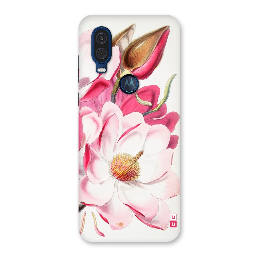 Pink Beautiful Flower Back Case for Motorola One Vision