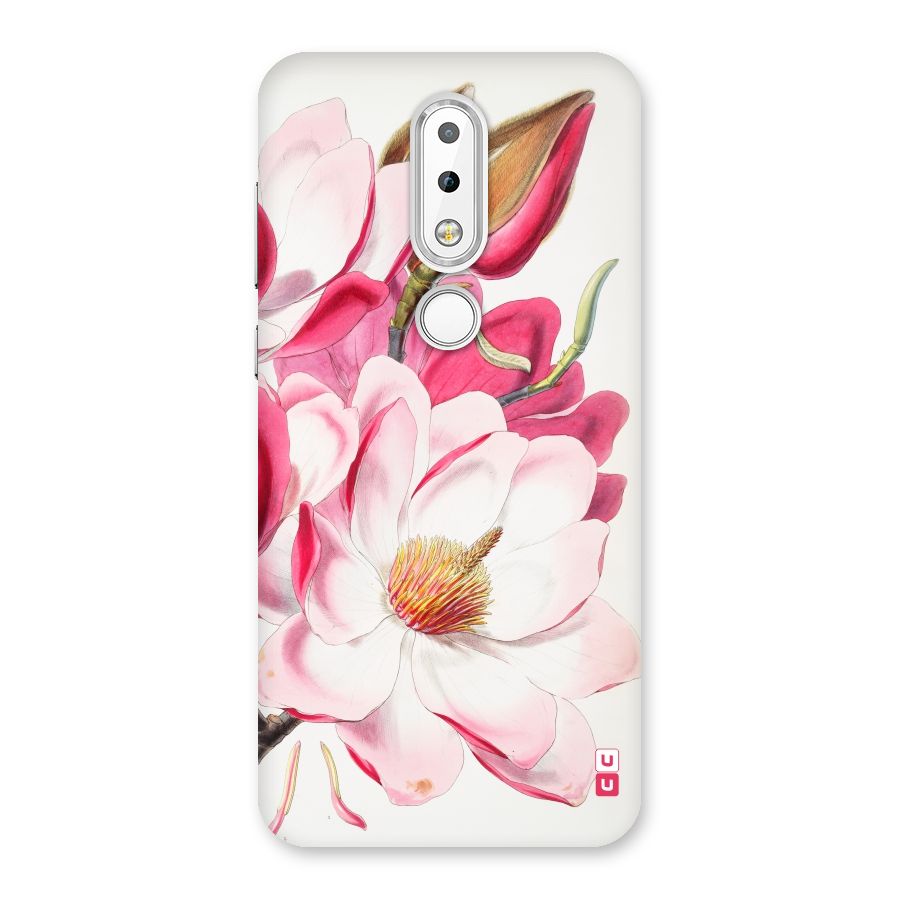Pink Beautiful Flower Back Case for Nokia 6.1 Plus