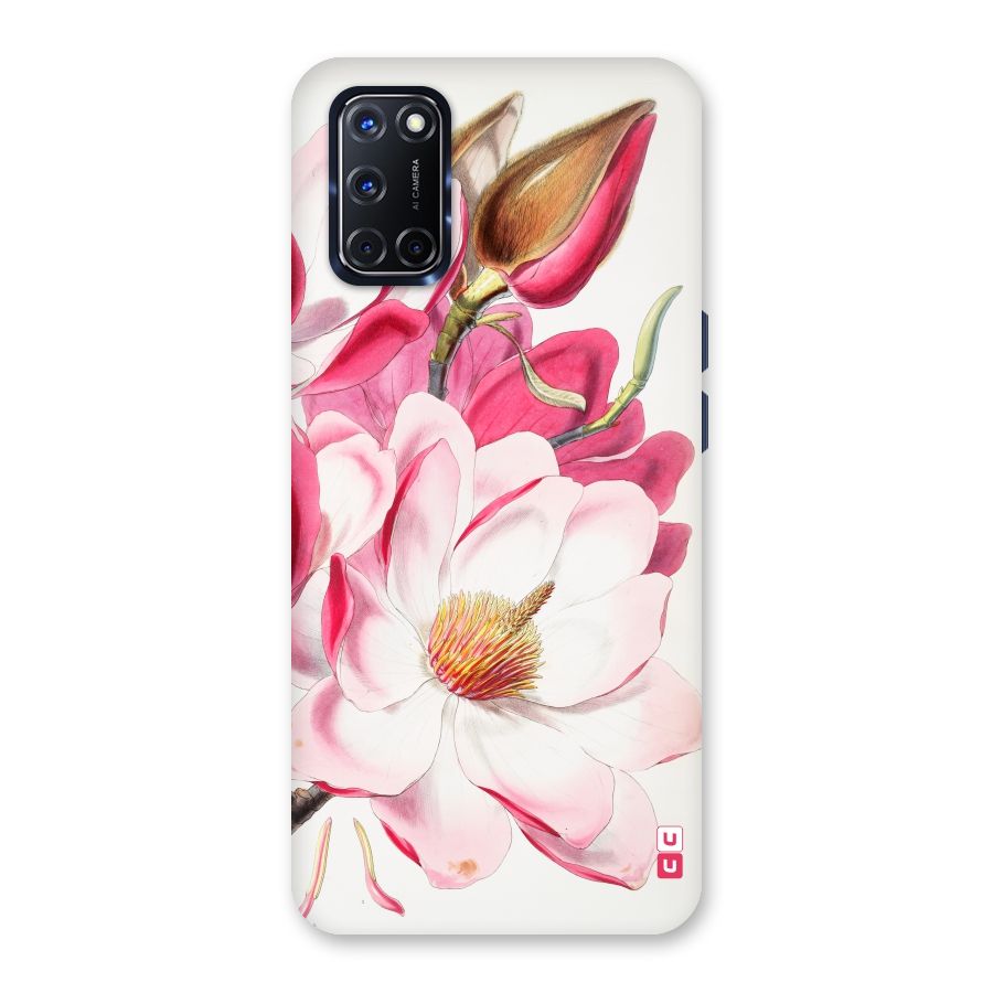 Pink Beautiful Flower Back Case for Oppo A52