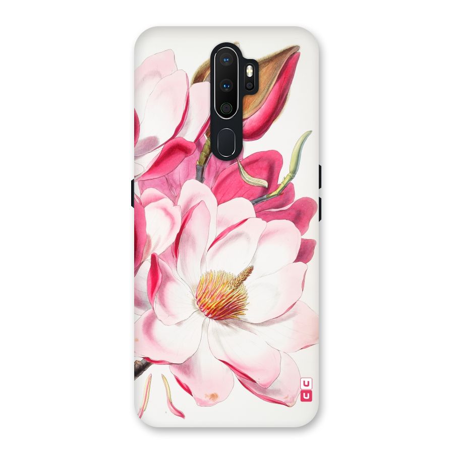 Pink Beautiful Flower Back Case for Oppo A5 (2020)